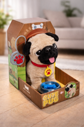 Детска играчка Ходещо куче със светлини - Кафяво - 29 x 20 x 30 см.