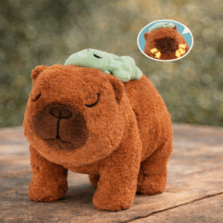 Плюшена играчка Капибара със Звук и Движение - 13 x 18 x 18.5 см.