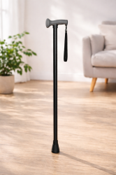 Сгъваем Алуминиев бастун с гумена дръжка - 72,5 до 95 см.