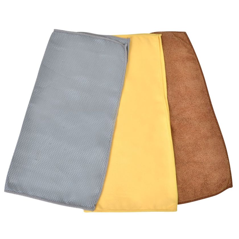 Почистваща кърпа за автомобил - микрофибърна - 3 бр.