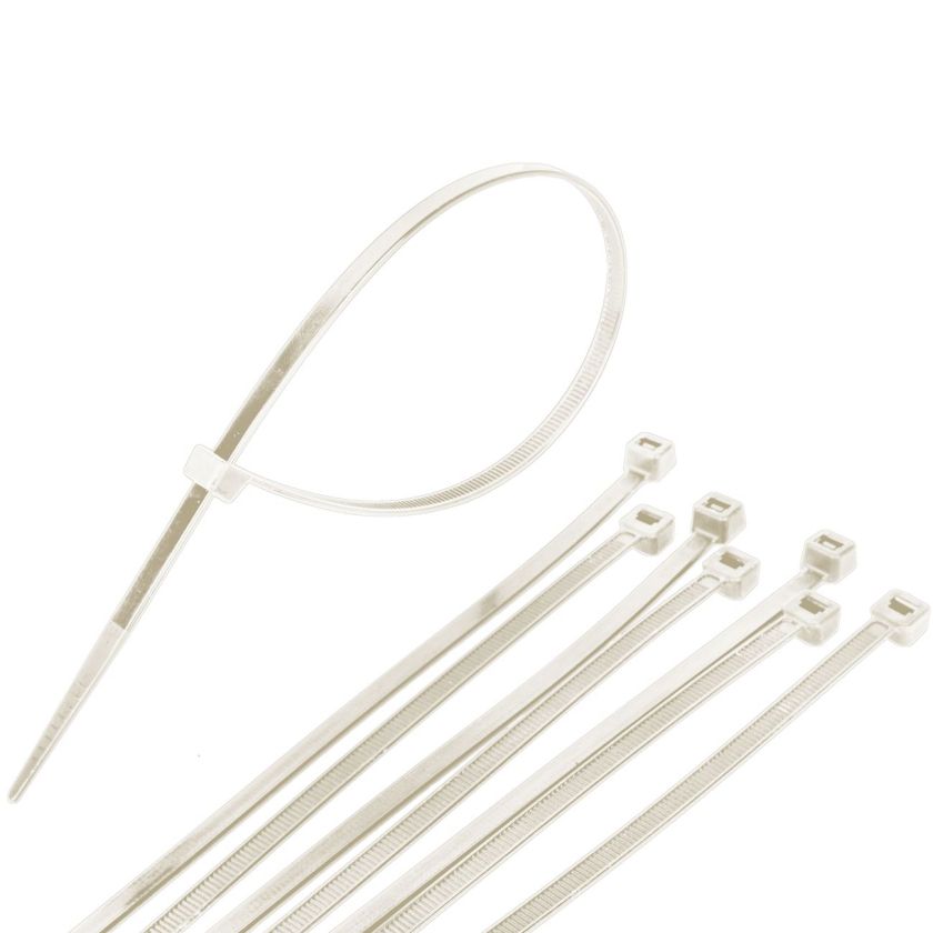 Кабелни превръзки (свински опашки) - бели - 30 см. - 60 бр.
