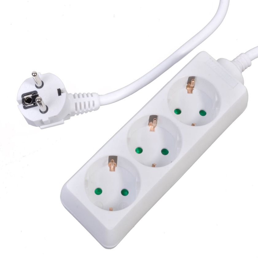 Разклонител - 3 гнезда - AVEC - 3000 W