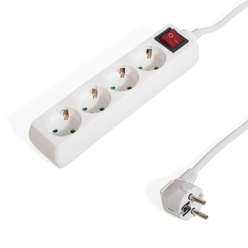 Разклонител - 4 гнезда - с ключ