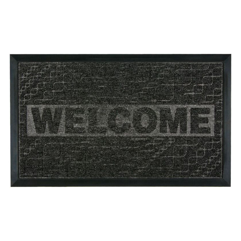 Входна изтривалка - графит - WELCOME - 45 x 75 см.