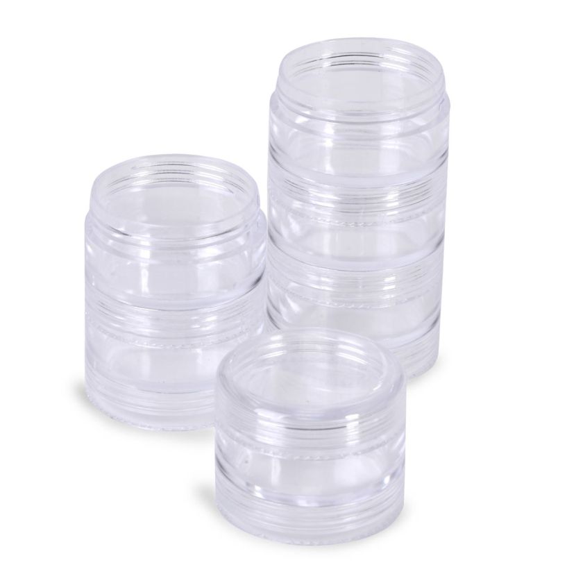 Кутия за съхранение - кръгла - 4 х 2 см. - 6 бр.