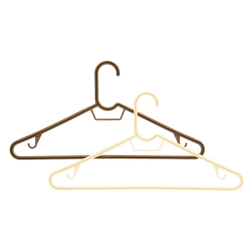 Закачалка - пластмасова - кафява - 6 бр.