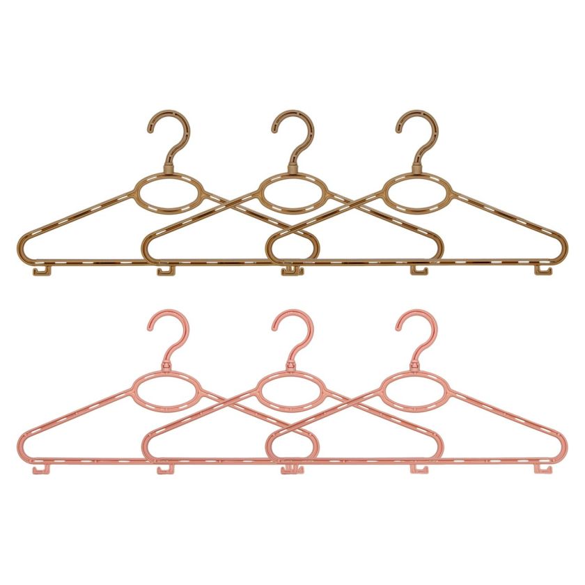 Закачалка - пластмасова - бежова - 6 бр.