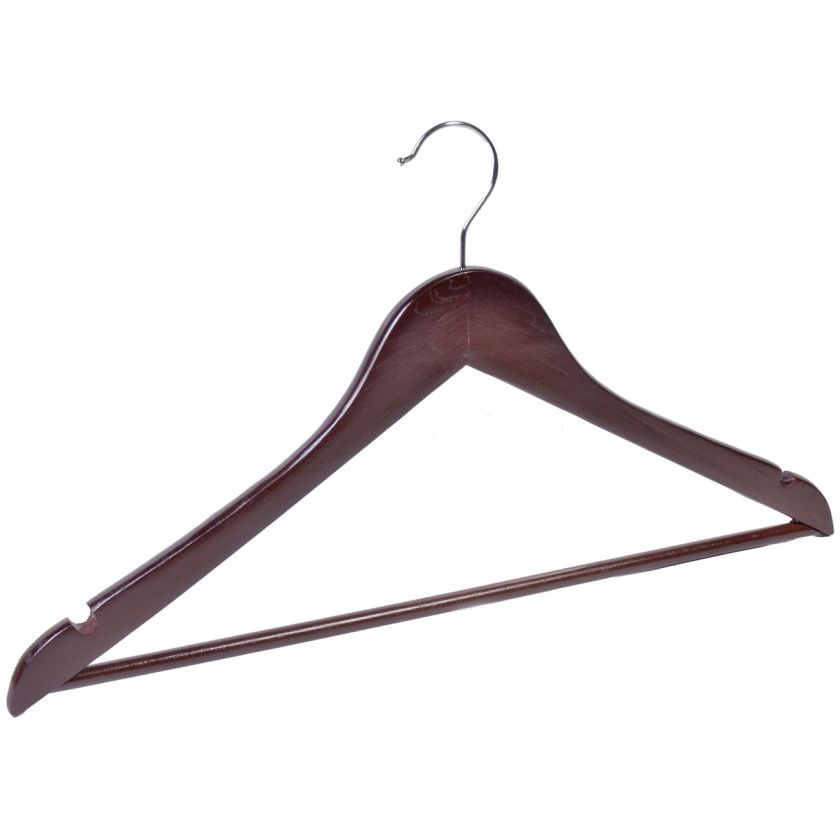 Закачалка - дървена - тъмнокафява - 2 бр.