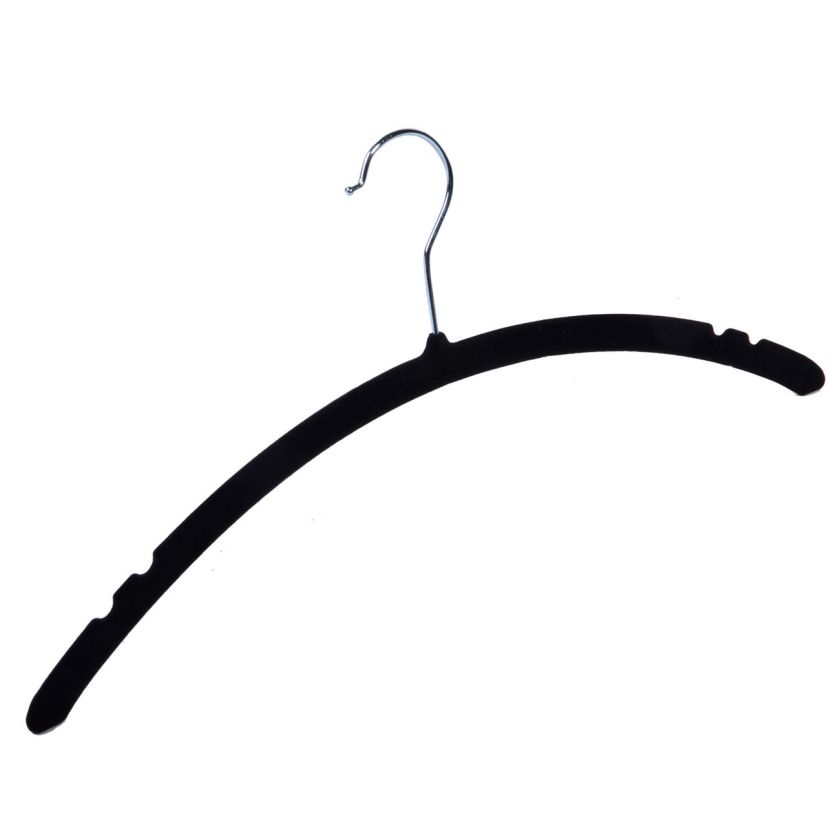 Закачалка - кадифена - черна - 4 бр.