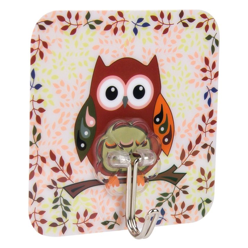 Самозалепваща се закачалка - сова - 7.6 х 7.6 см.
