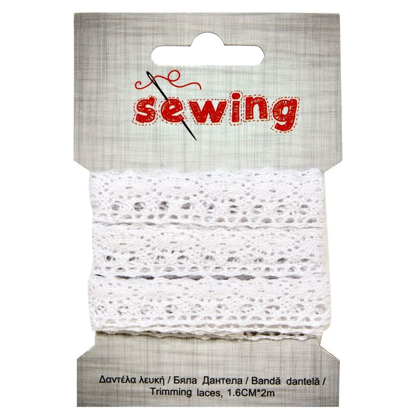 Дантела - бяла - 2 м.