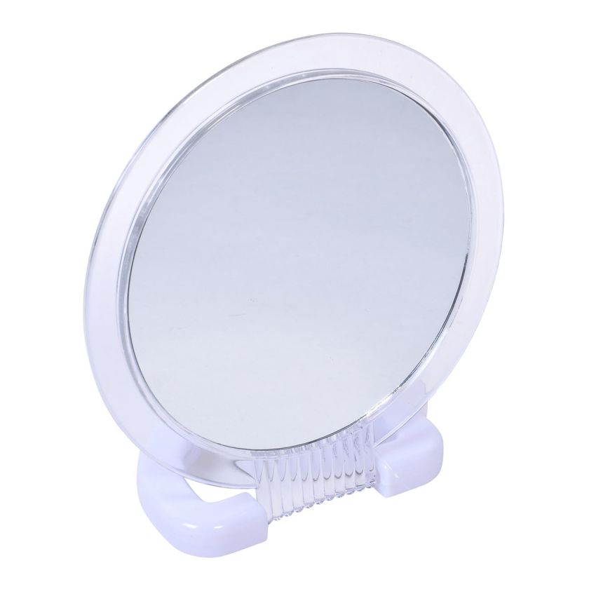 Настолно огледало - кръгло - бяло - 15 см.