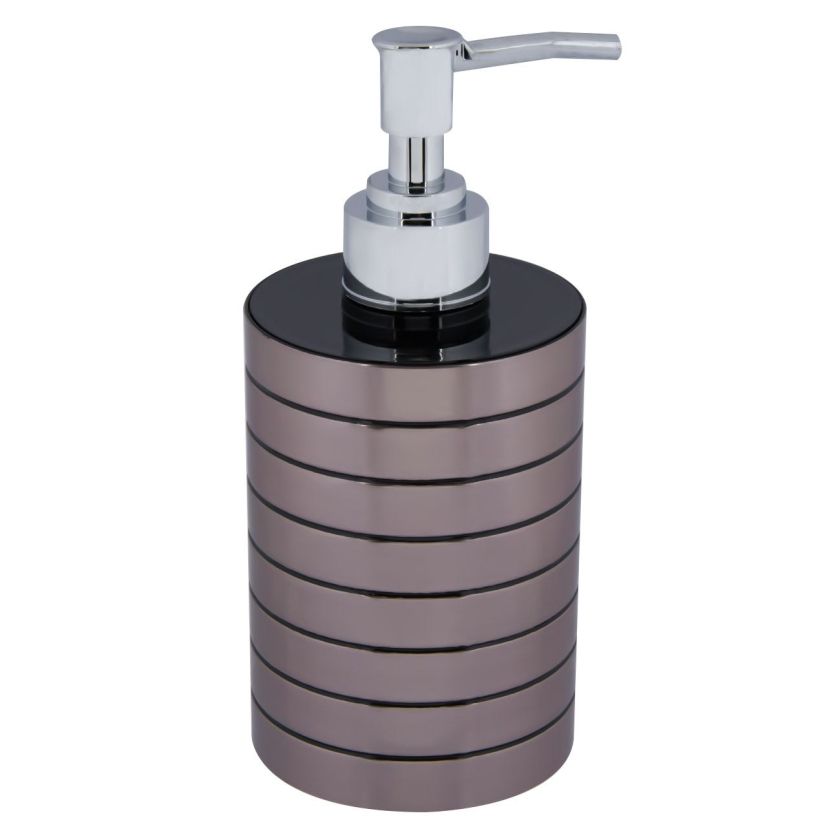 Диспенсър за течен сапун - пластмасов - черно и сиво - 320 мл.