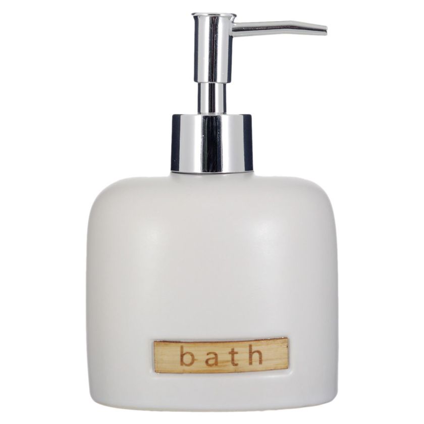 Дозатор за течен сапун - керамичен - бял - 250 мл.