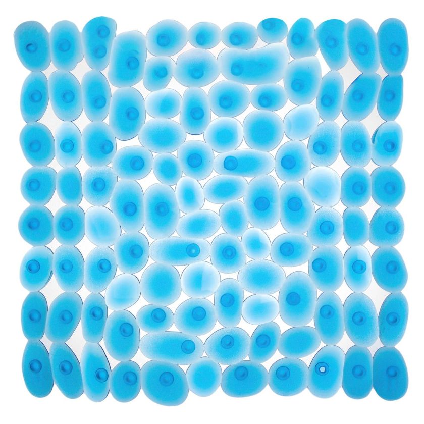 Противоплъзгаща постелка - синя  - камъчета - 54 х 54 см.