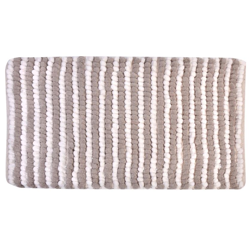 Изтривалка за баня - бежово райе - 50 х 80 см.