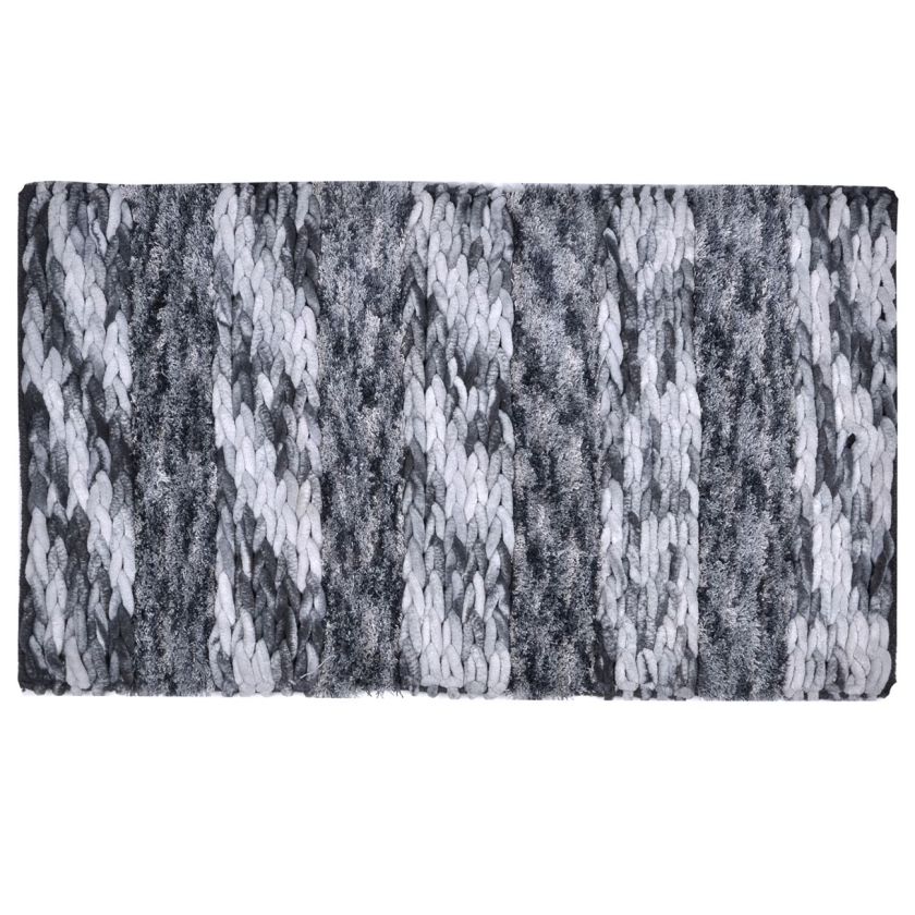 Изтривалка за баня - сива - релефна - 50 х 80 см.