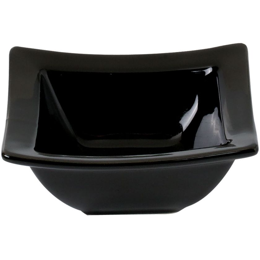 Купа - порцеланова - черна - квадратна - 10 х 4 см.