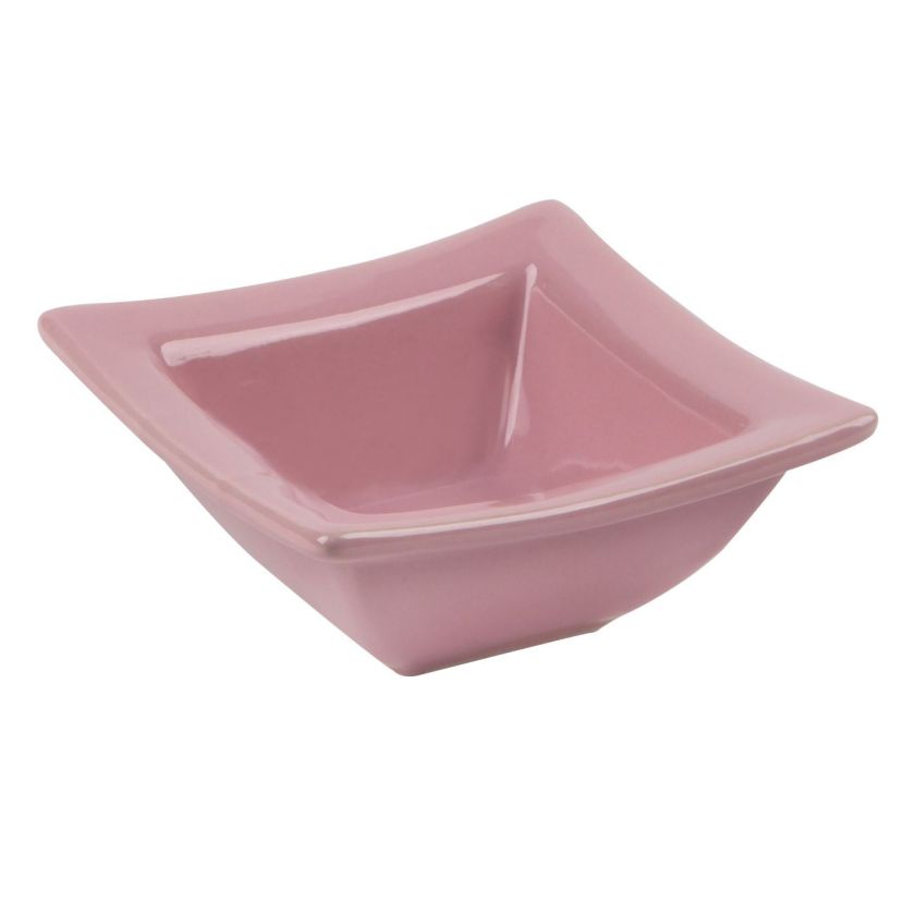 Купа - керамична - розова - квадратна - 85 мл.
