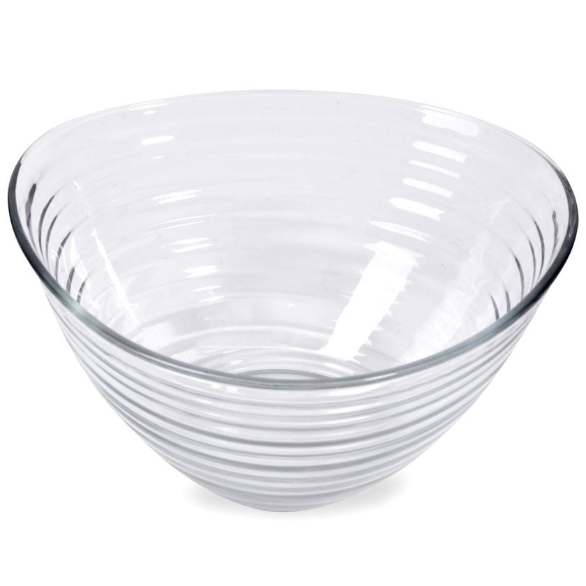 Купа - стъклена - прозрачно райе - 450 мл.