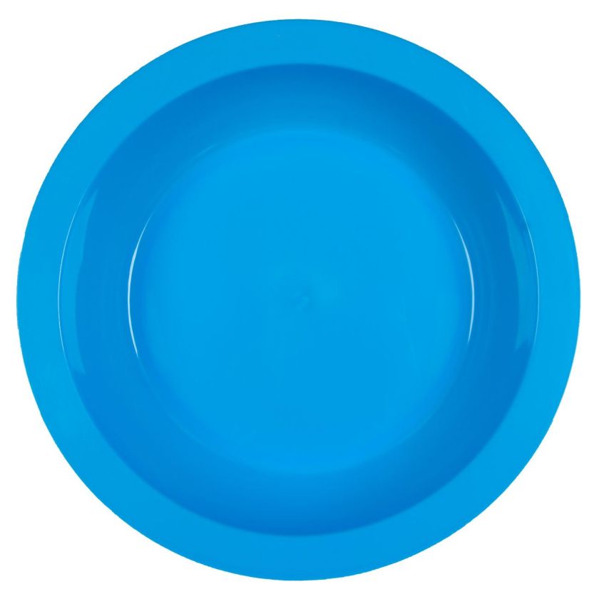 Пластмасова чиния - дълбока - тюркоаз - 25 см.