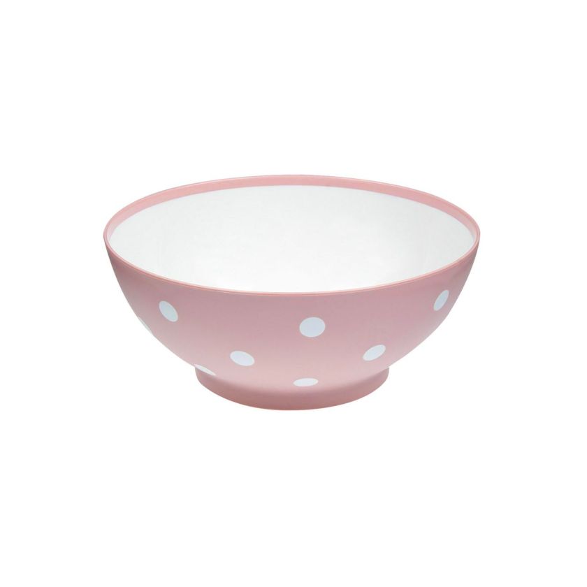 Купа - пластмасова - розова - точки - 350 мл.