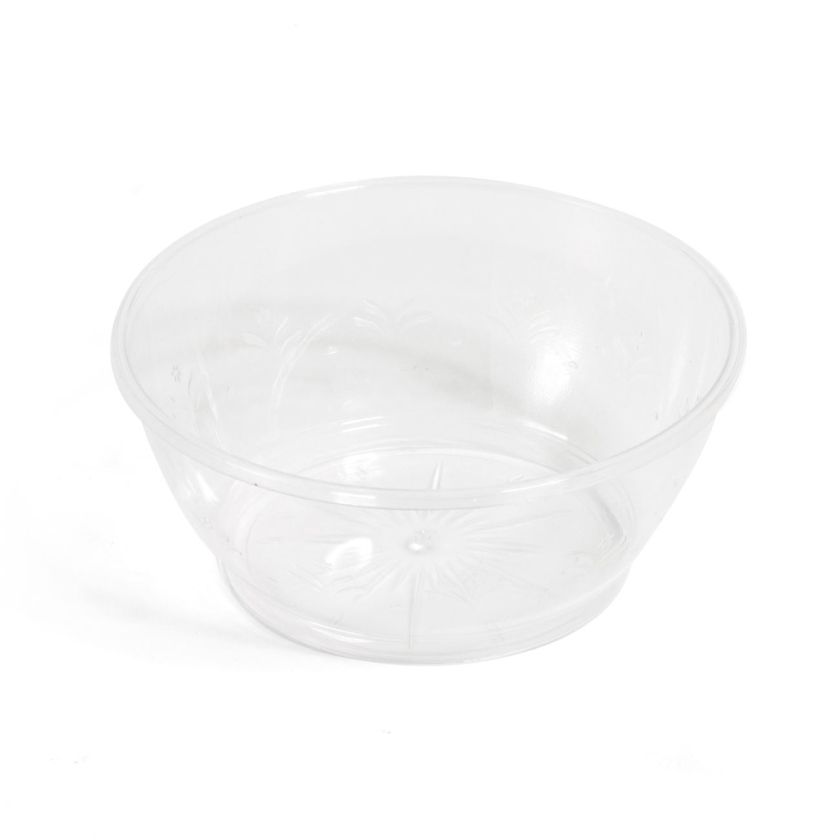 Купа - пластмасова - прозрачна - релефна - 180 мл. - 12 бр.