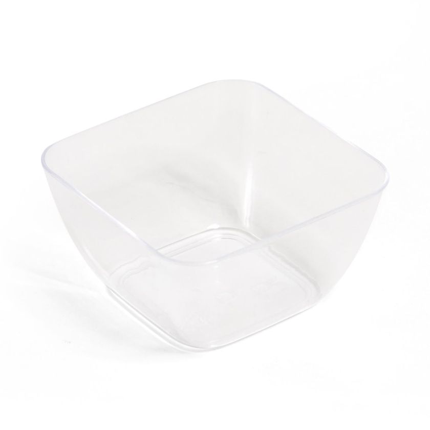 Купа - пластмасова - прозрачна - квадратна - 70 мл. - 12 бр.