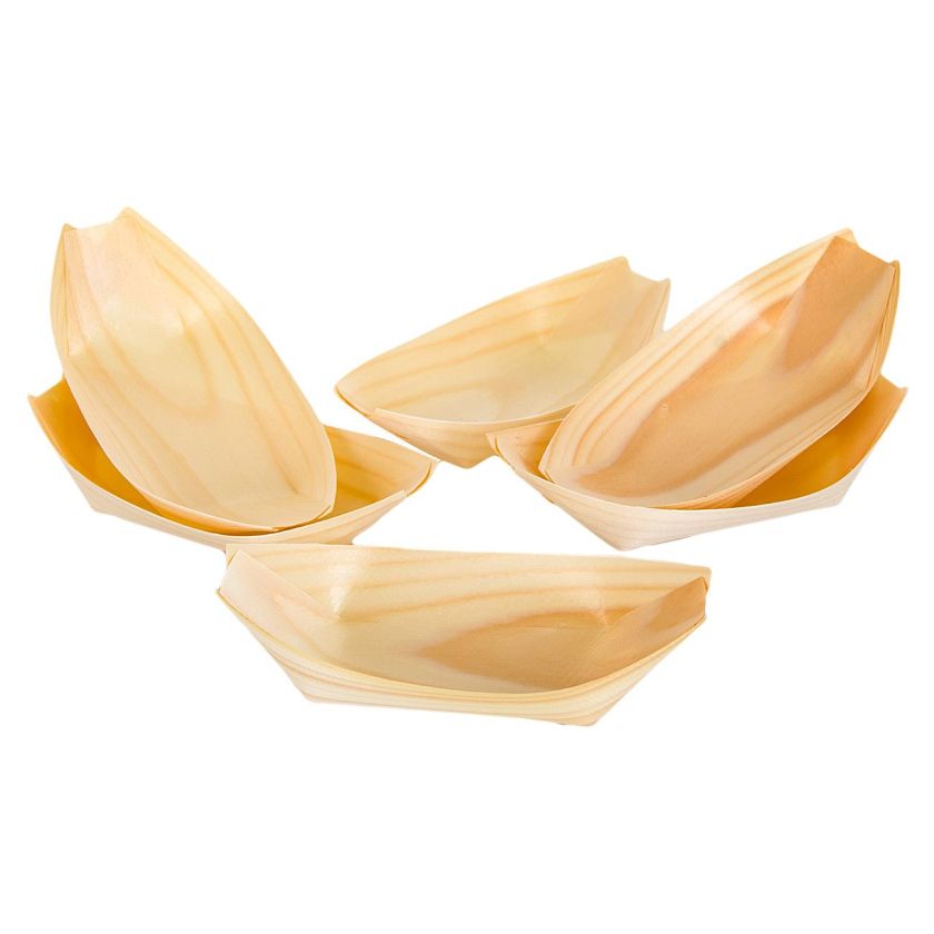 Купа - гондола - бамбукова - 14 см. - 6 бр.