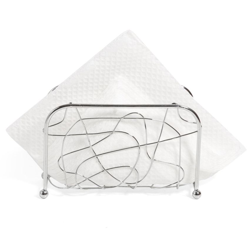 Салфетник - метален - сребрист - 13 см.