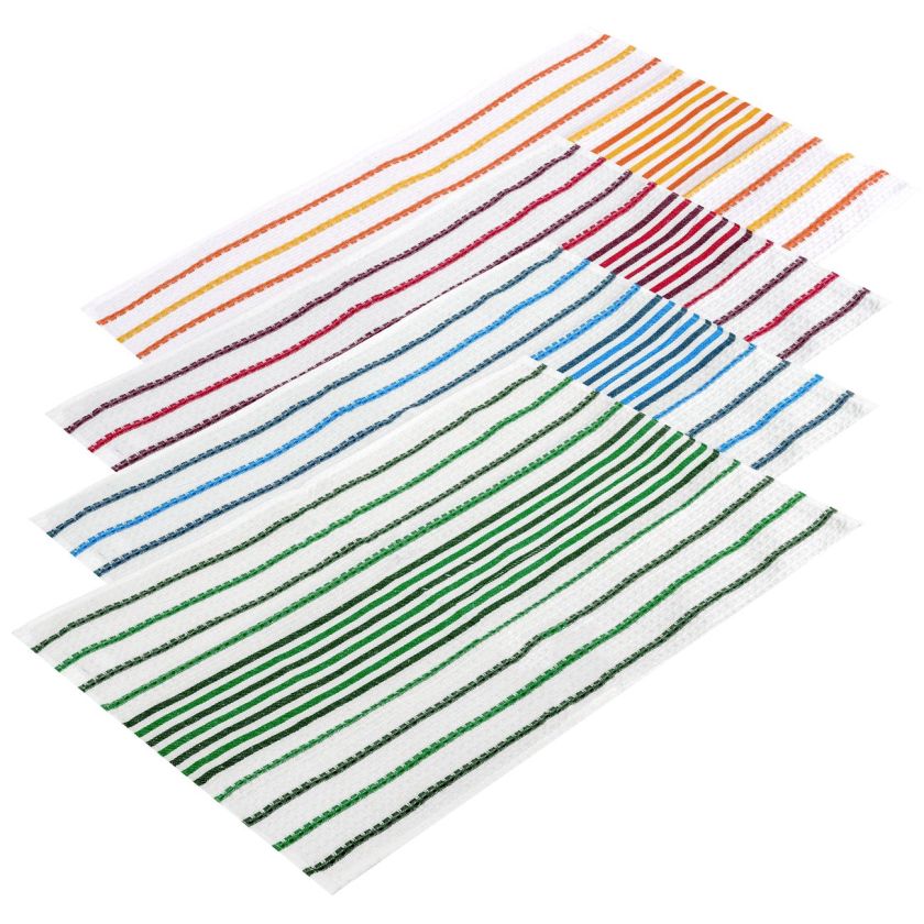 Кухненски кърпи - цветно райе - 39 х 58 см. - 5 бр.