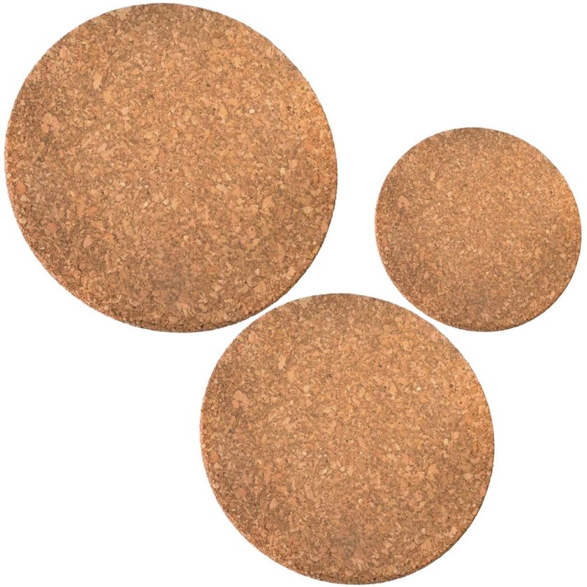 Подложки за горещи съдове - корк - различни размери - 3 бр.