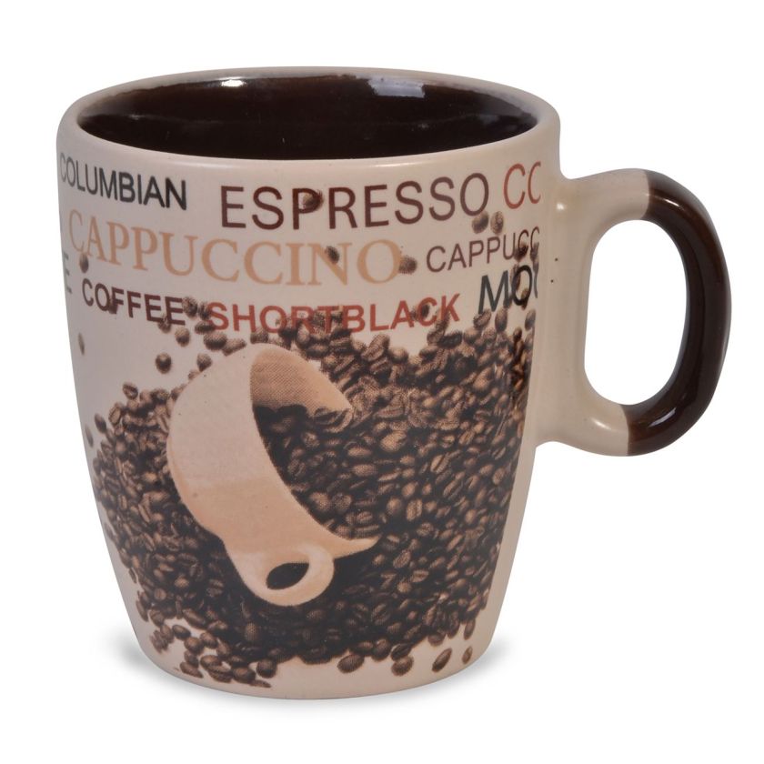 Керамична чаша - бежова - кафе - 120 мл.