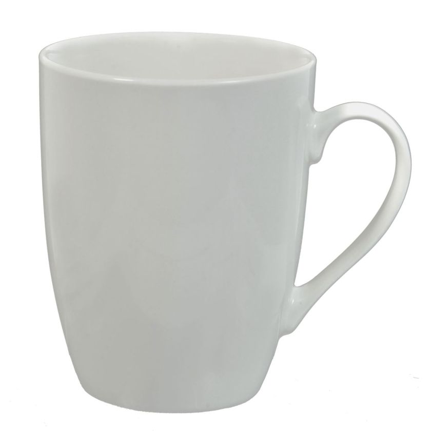 Порцеланова чаша - овална - бяла - 360 мл.