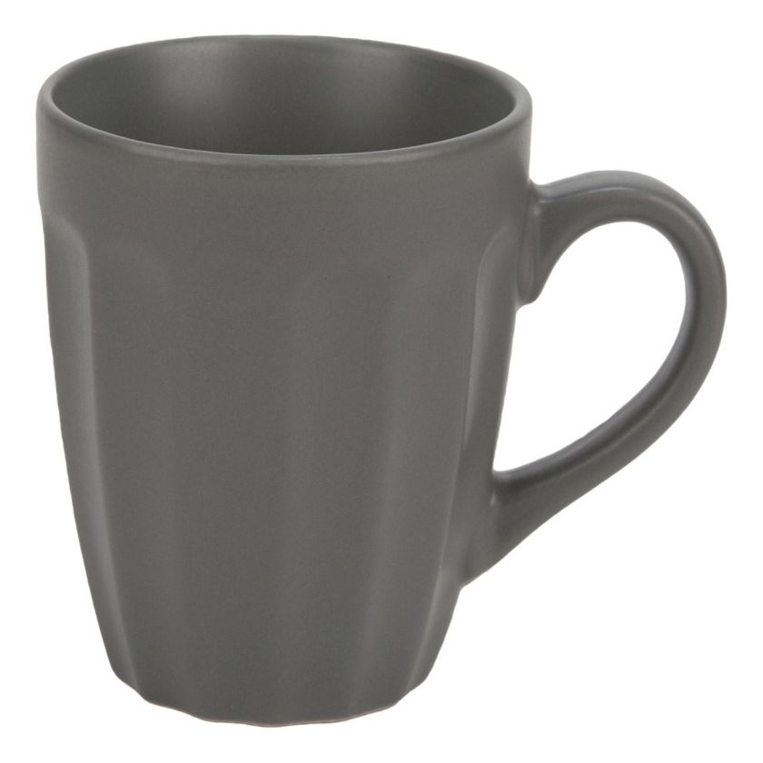 Керамична чаша - графит - релефна - 280 мл.