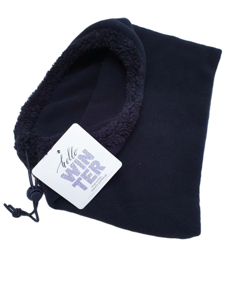 Спортна яка - черна - с ластик