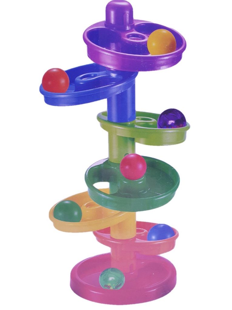 Занимателна пързалка с топчета