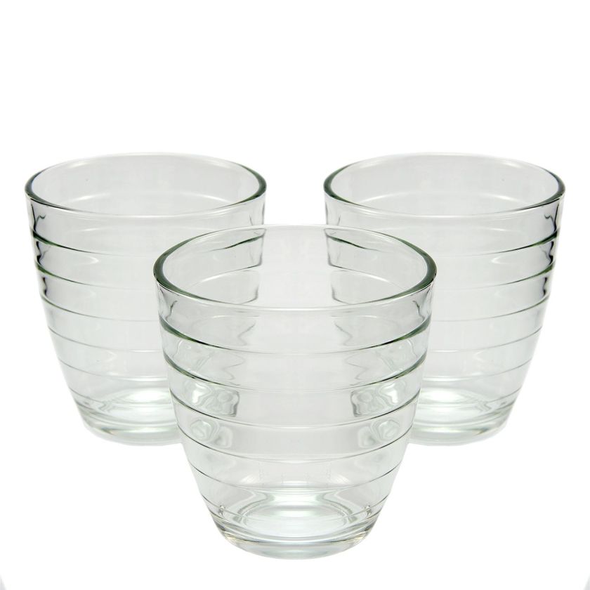 Чаша - стъклена - райе - 250 мл. - 3 бр.