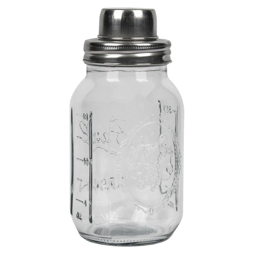 Шейкър за коктейли - стъклен - метален капак - 740 мл.