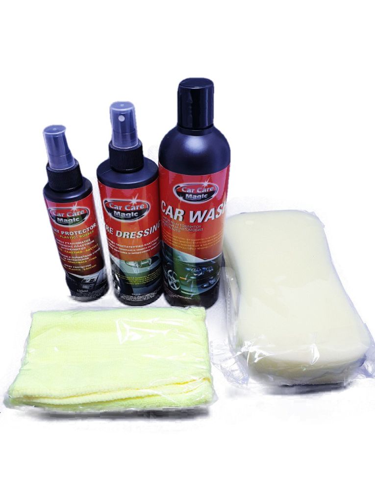 Почистващ комплект за автомобил - 5 части