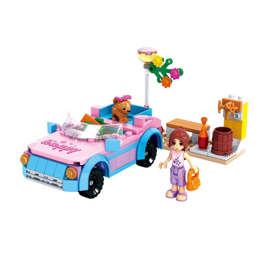 Конструктор - Fashion Girls - автомобил кабрио - 145 части