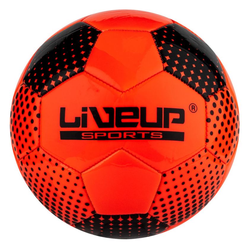 Футболна топка - оранжево и черно - 22.5 см.