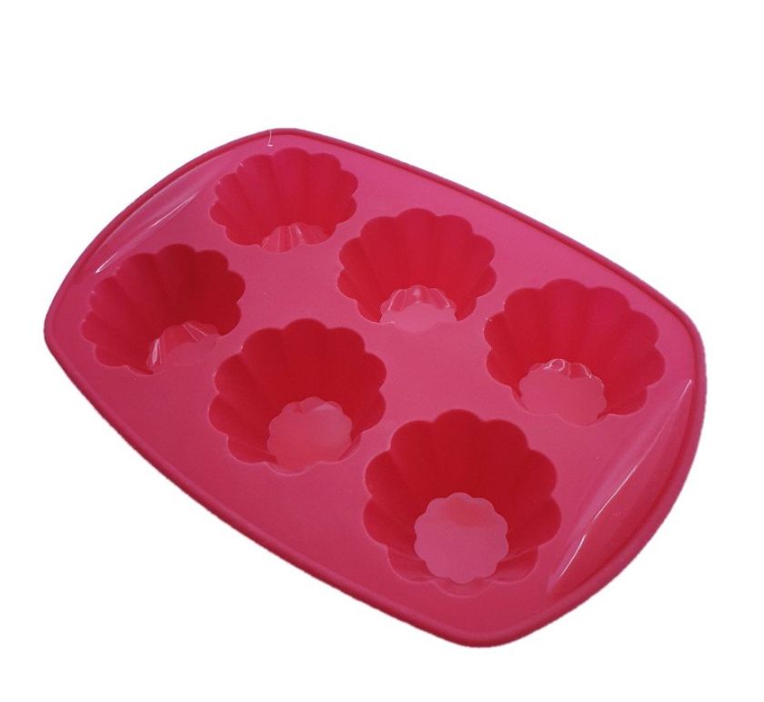 Силиконова форма за мъфини - 6 отделения