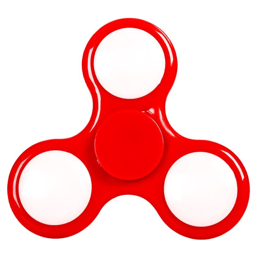Спинър - светещ - червен