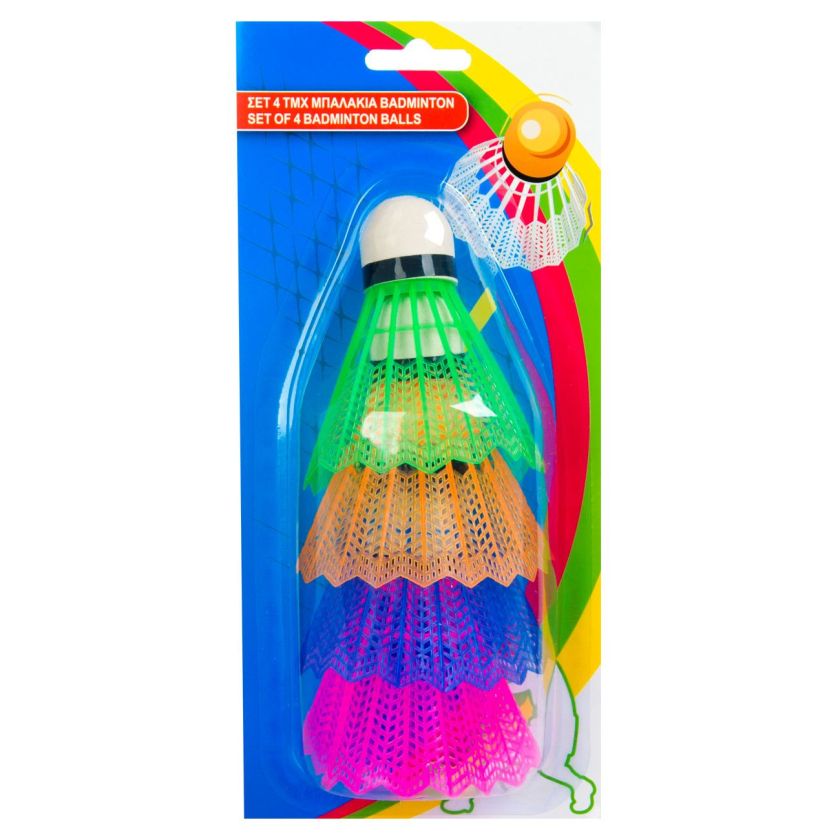 Перца за бадминтон - цветни - 4 бр.