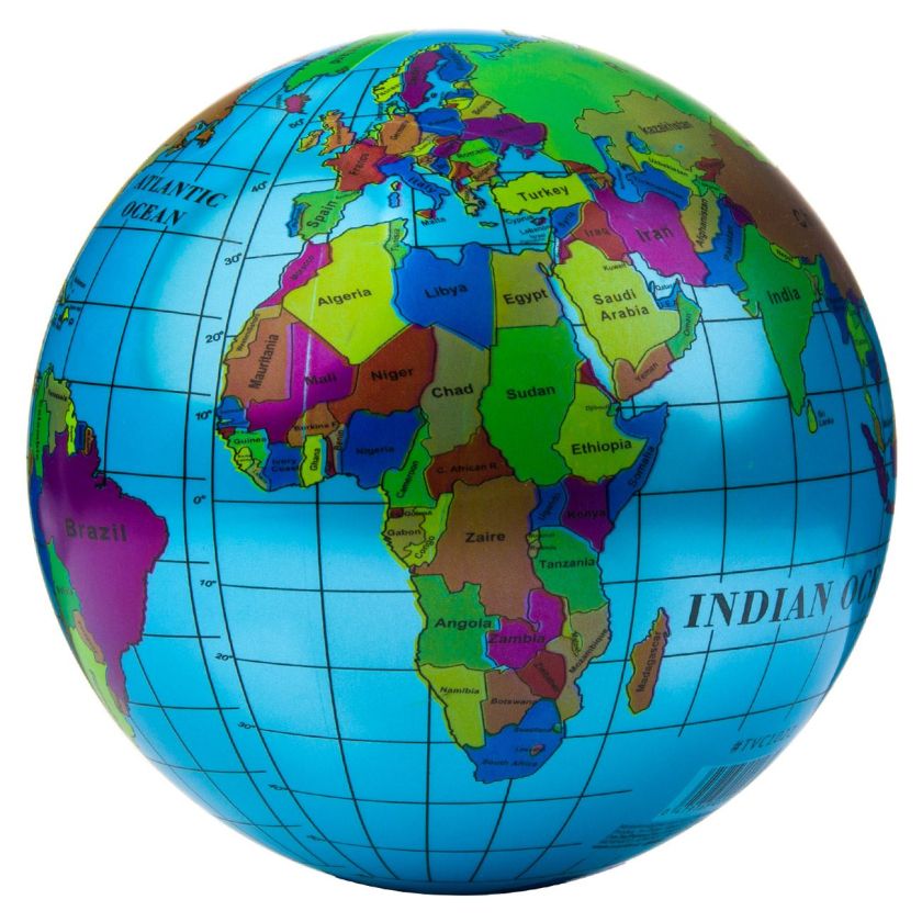 Детска топка - глобус - PVC - 22 см.