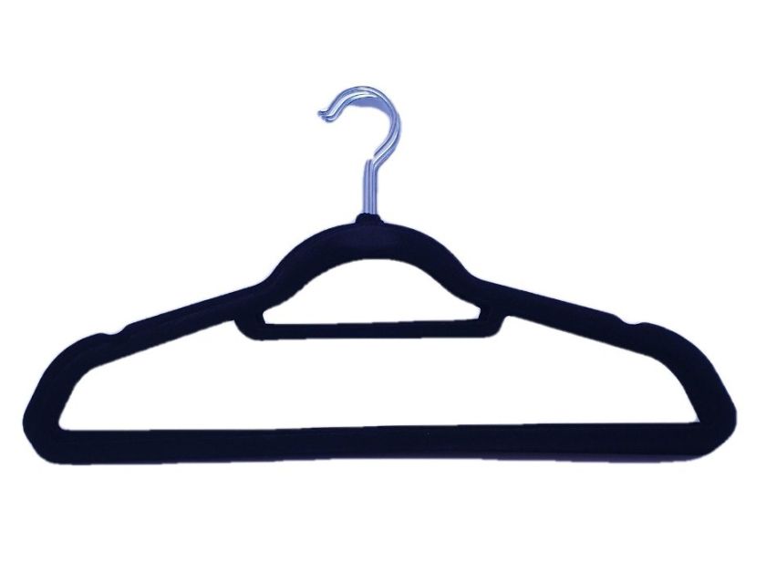 Закачалка - велурена - черна - 4 бр.