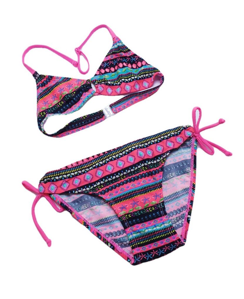 Детски бански - цветни шарки - 2 части