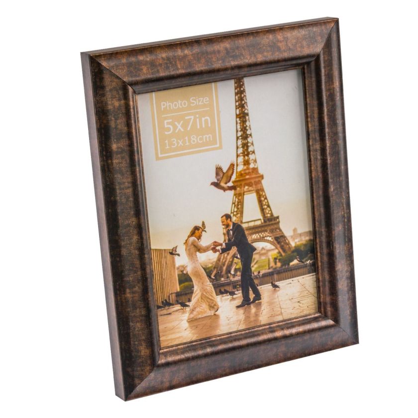 Рамка за снимка - пластмасова - бронзова - 13 x 18 см.