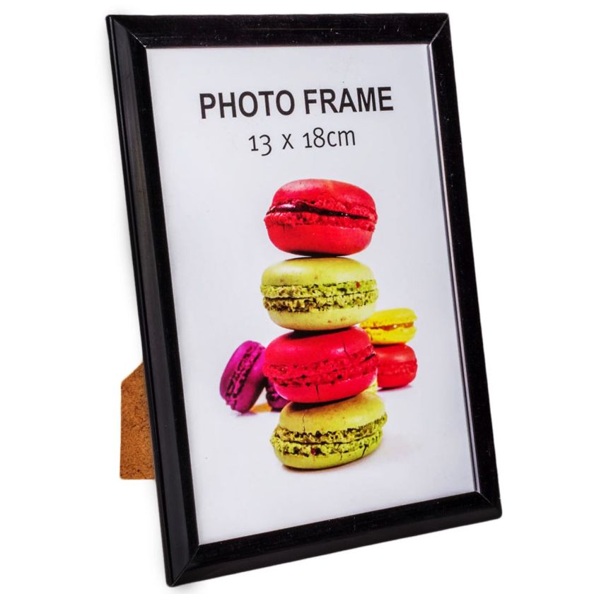 Рамка за снимка - черна - със стойка - 13 x 18 см.